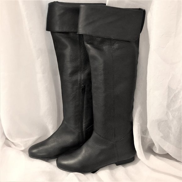 Joe Shoes - Leather over the knee flat boots